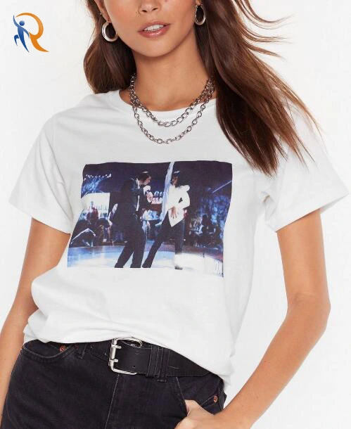 Wholesale Graphic Tees T Shirt Custom Women Tee Short Sleeve Rtm-282