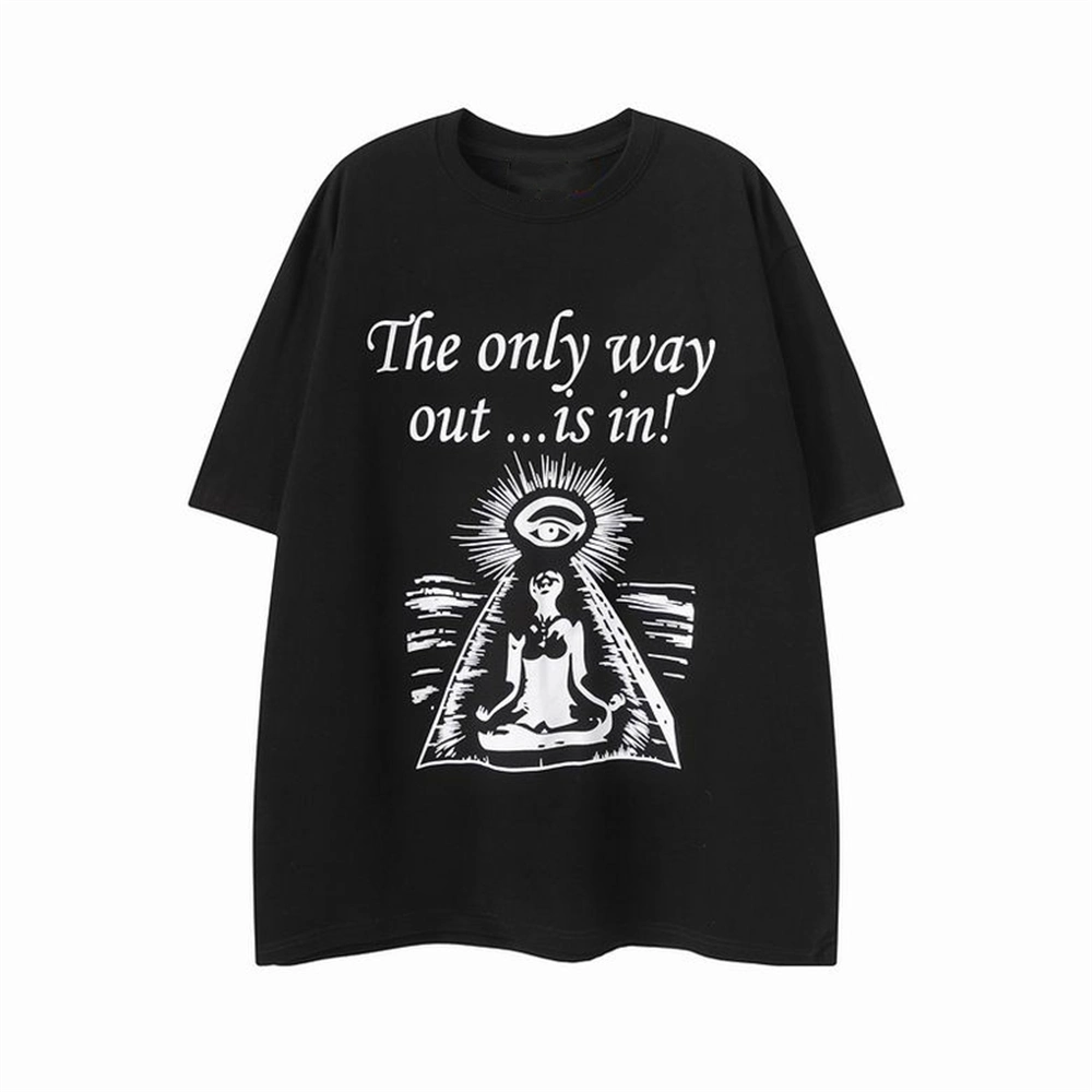 Boys Graphic Print The Only Way out Is in T Shirts Short Sleeve Tees