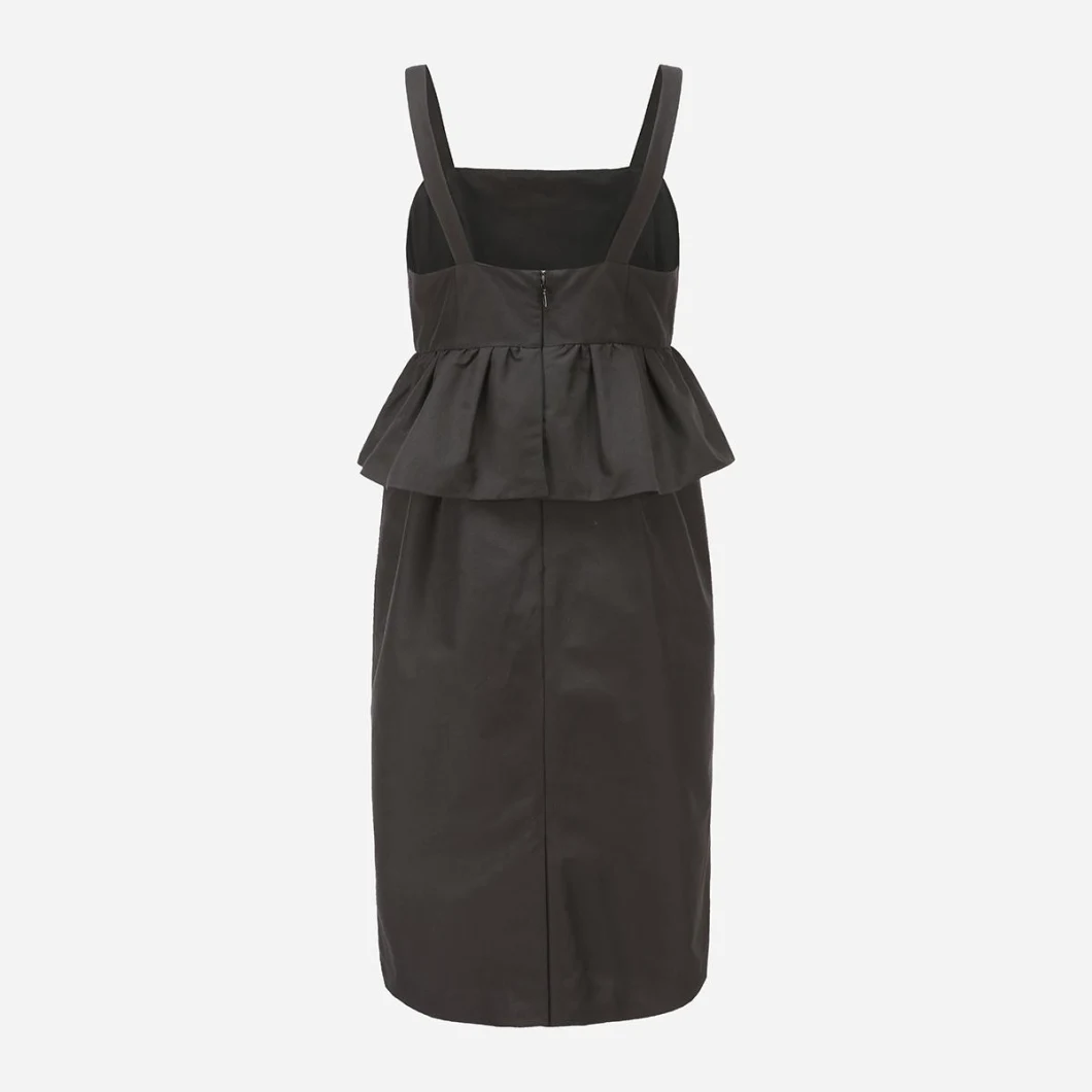 Apron Two Piece Alike Black Formal Pencil Dress