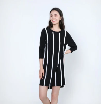 Vestido Suéter Moda Feminina 100% Algodão Supima Fino