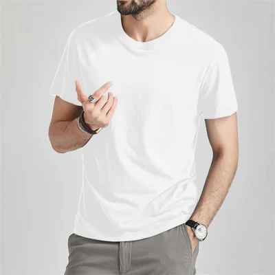 Free Ship T-Shirts Masculinas Camisetas Masculinas de Verão Camisetas Curtas Femininas Simples de Algodão Sólido Camisetas Brancas Top Feminino Camisetas Femininas Marca